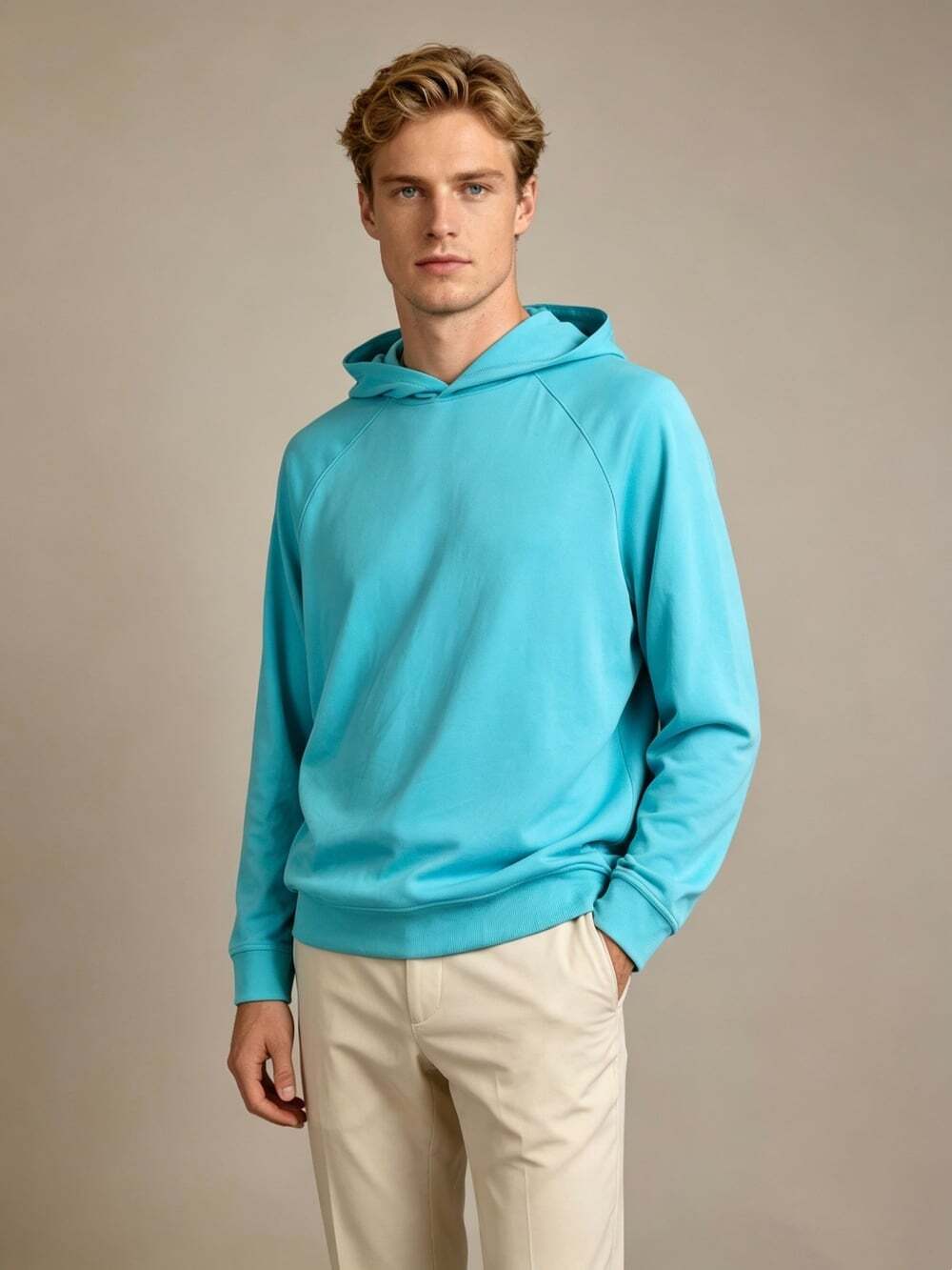 NWT Redvanly Mens Golf Hoodie Blue Long-Sleeved Size L